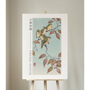 Japanese White-eyes On Branch by Ohara Koson, Giclée, Art, Print, Poster, Wall Art, Japanese, Woodblock, Ukiyo-e, #072