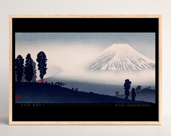 日本のアートプリント「駒ヶ岳より」吉田博、木版画、ジクレー、版画
