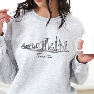 Toronto Shirt, Toronto Skyline Sweater, Gift for Her, Toronto Souvenir, Travel Gift, Toronto City Shirt, Canada Travel Gift, Toronto Sweater