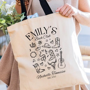 Western Bachelorette Tote Bag, Custom Mrs Bag, Bach Party, Bride Canvas Bag, Engagement Gifts, Bride to Be Tote Bag, Engagement Party Gift