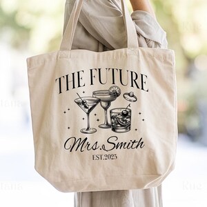 Future Mrs Tote Bag, Custom Mrs Gift, Engagement Tote Bag, Bride Canvas Bag, Engagement Gifts, Bride to Be Tote Bag, Engagement Party Gift