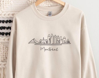 Montreal Skyline Sweatshirt, Unisex Travel Souvenir