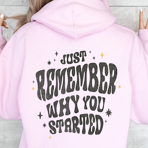 Erinnern Sie sich an Ihre Warum-Hoodie, Inspirational Hoodie, Retro Positives Sweatshirt, Entrepreneur Shirt, Frau Sweatshirt, Motivationszitat Pullover