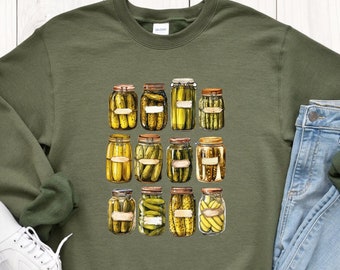 Pickle Jar uniseks sweater, afbeelding ingeblikte augurken