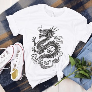 Dragon Vintage T-shirt, Cute Shirt Womens, Animal T Shirt Dragon, Year of the Dragon Tee Shirt, Chinese Year Shirt, Aesthetic T-Shirt Dragon