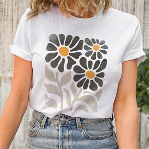 Flowers Tshirt, Boho Wildflowers Tshirt, Boho Flowers Shirt, Floral Nature Shirt, Art Nouveau Art Deco Shirt, Flowers Lover Graphic T-shirt
