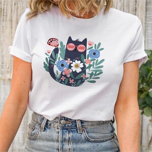 Funny Cat Shirt, Flower Pawer Shirt, Cat Mom Shirt, Cat Lover Shirt, Cute Cat Shirt, Funny Kitten Shirt, Gift For Cat Owner, Cat Plant Lover