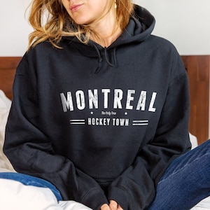 Montreal Hockey Shirt, Montreal Hockey Town Hoodie, Hockey Sweatshirt, Sports Outfit, Love Hockey Hoodie, Hockey Lover Gift, NHL Fan Hoodie