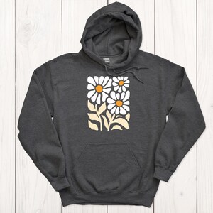 Sweat à capuche bohème fleurs sauvages, sweat-shirt fleuri surdimensionné image 5