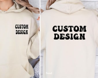 Sudadera unisex personalizada, tu diseño, estampado delantero y trasero.