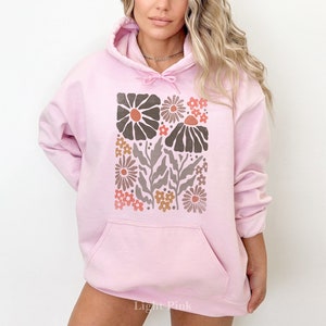 Boho Wildflower Hoodie, Floral Nature Sweatshirt, Gift for Women image 7