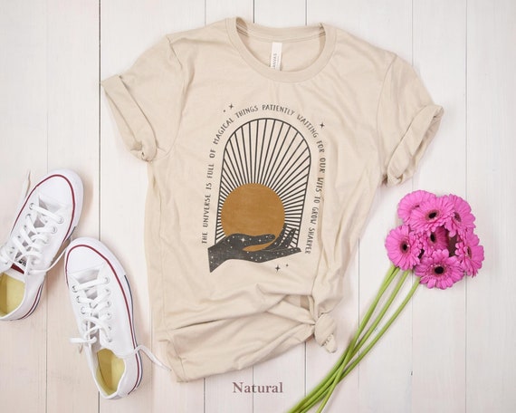 Mystical Sun Graphic Tee, Boho Celestial T-Shirt