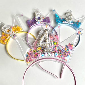 Personalised Birthday Girl Headband, 4th 5th 6th 7th Birthday Crown, Birthday Girl, Pink Headband, Girl Birthday Tiara, Any Age Headband