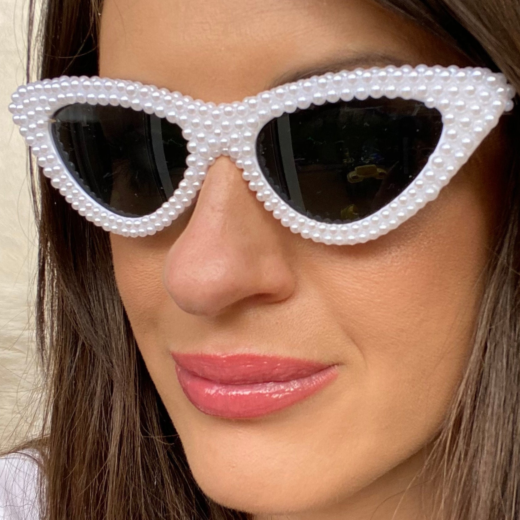 Handmade BRIDE Pearl Cat-Eye Sunglasses il_fullxfull.5749798333_rzlx.jpg main image 2
