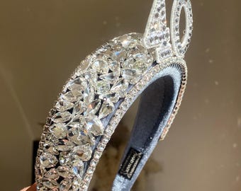 18th 21st 30th 40th 50th birthday rhinestone headband 30th 40th tiara birthday crown birthday silver sparkling diamante headband gift