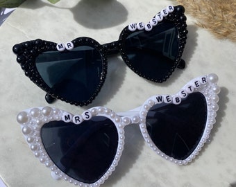 Bride sunglasses,  bride to be sunglasses, personalised sunglasses, bridal sunglasses, hen party ideas, hen do gift, party sunglasses