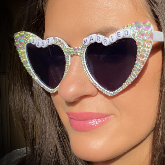 Rhinestone Heart Sunglasses: Custom 