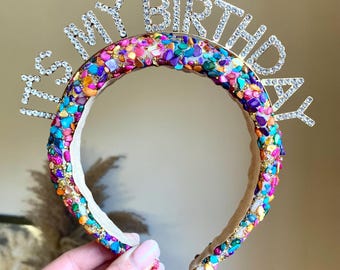 Sparkling Birthday Headband: Rhinestone 'It's My Birthday' Tiara