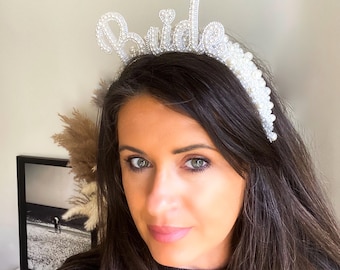 Bride headband, hen party crown, bride to be crown, hen party gift, bride gift, bride headband, hen party headband, bachelorette crown