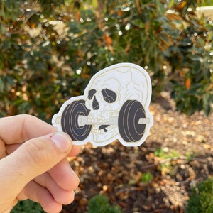 Gym Skull Sticker | Skull Fitness Sticker | Gym sticker | Fitness Sticker