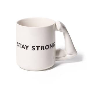 Bicep Mug, gym gifts, fitness gifts, bodybuilder gifts, workout weightlifting gifts, gym decor, workout room decor, home gym decor
