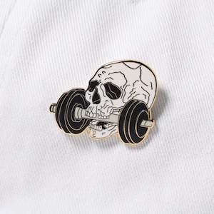 Gym Skull Pin, Gym Gifts, Gym Pins, Fitness Emaille Pin, Label Pin, Hard Emaille Pin, Fitness Geschenke, Geschenke für Gym Liebhaber, Weight Lifting Pin