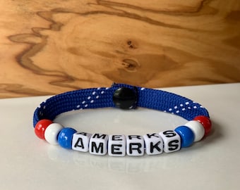 Team Name Single Snap Hockey Bracelet
