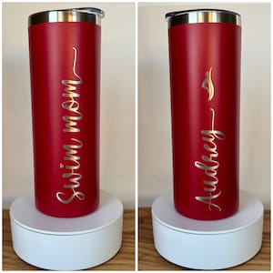 Swim MomTumbler with swimmer name