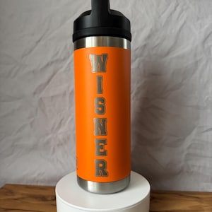 Yeti Rambler Water Bottle with Name  (Personalized!)  Laser Engraved.