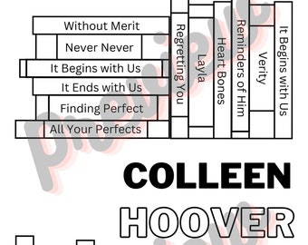 Colleen Hoover Reading List Printable Reading List Book Tracker Book ...