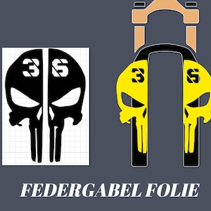 Adesivo in vinile per forcella ammortizzata Fox/Rockshox/bicicletta Punisher