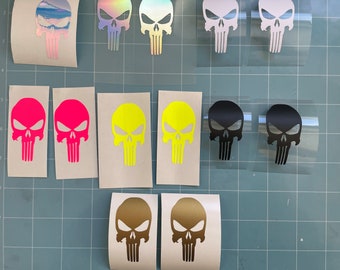 Punisher ( 2 Pack ) - Decals / Stickers - Bike / Car / MX / MTB / DH