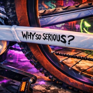 Why so Serious? (2-pack) - Stickers - Bicycle / Car / MX / MTB / DH image 1