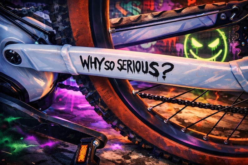 Why so Serious? (2-pack) - Stickers - Bicycle / Car / MX / MTB / DH image 1