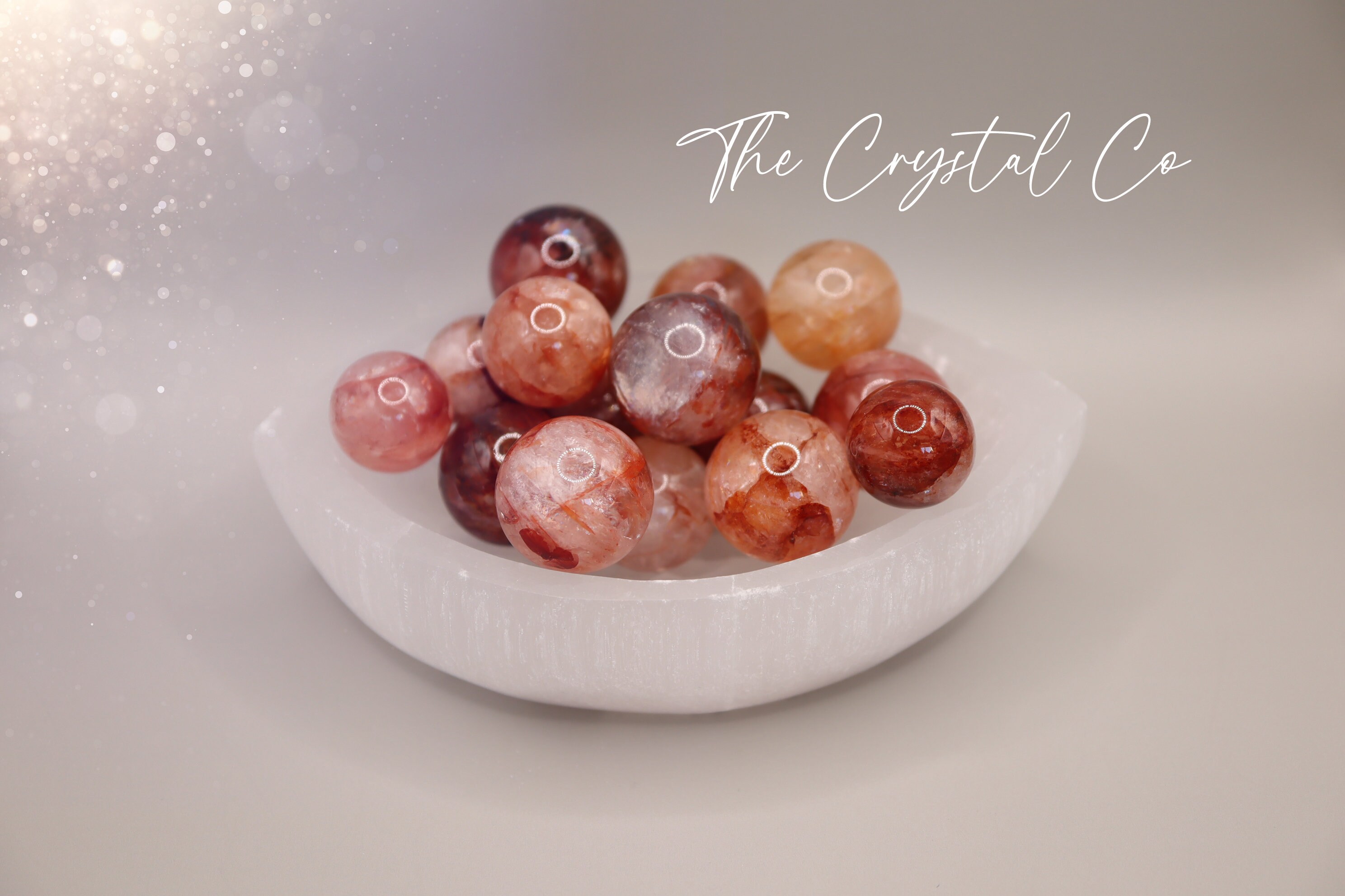 Fire Quartz Hematoid Sphere: Natural Crystal for Meditation (18mm)