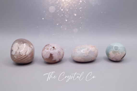 Green Flower Agate Tumble: Medium Pocket Crystal Gift