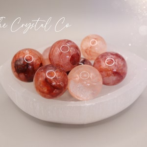 Fire Quartz / Hematoid Mini Sphere Medium Size - Ideal Pocket Crystal