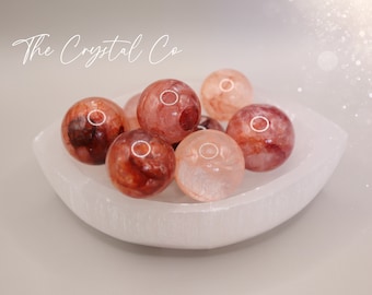 Fire Quartz / Hematoid Mini Sphere Medium Size - Ideal Pocket Crystal