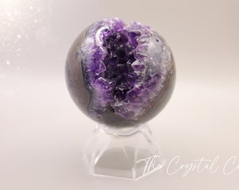 Amethyst Cluster Sphere: Natural Crystal Decor & Gift