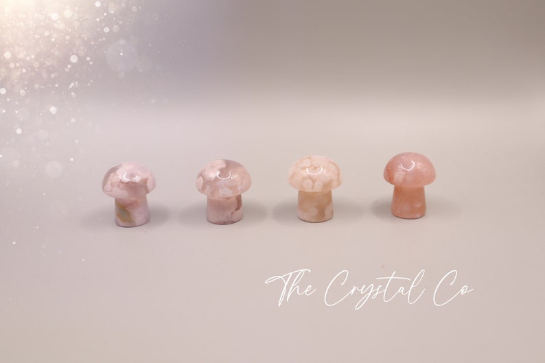Stunning mini flower agate crystal mushroom. Each mushroom has beautiful colouring and are full of flower patterns. Ideal as pocket crystals and to gift to crystal fans. Can be used for healing and meditation purposed. Gifts for he, hippy gifts.