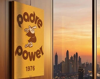 1976 San Diego Baseball Canvas