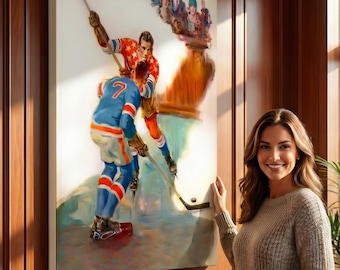 1928 New York Hockey Canvas: 4 Sizes