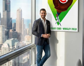 Chicago Baseball Canvas Art: 1958 Program