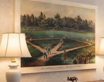 1866 Elysian Fields Baseball Canvas