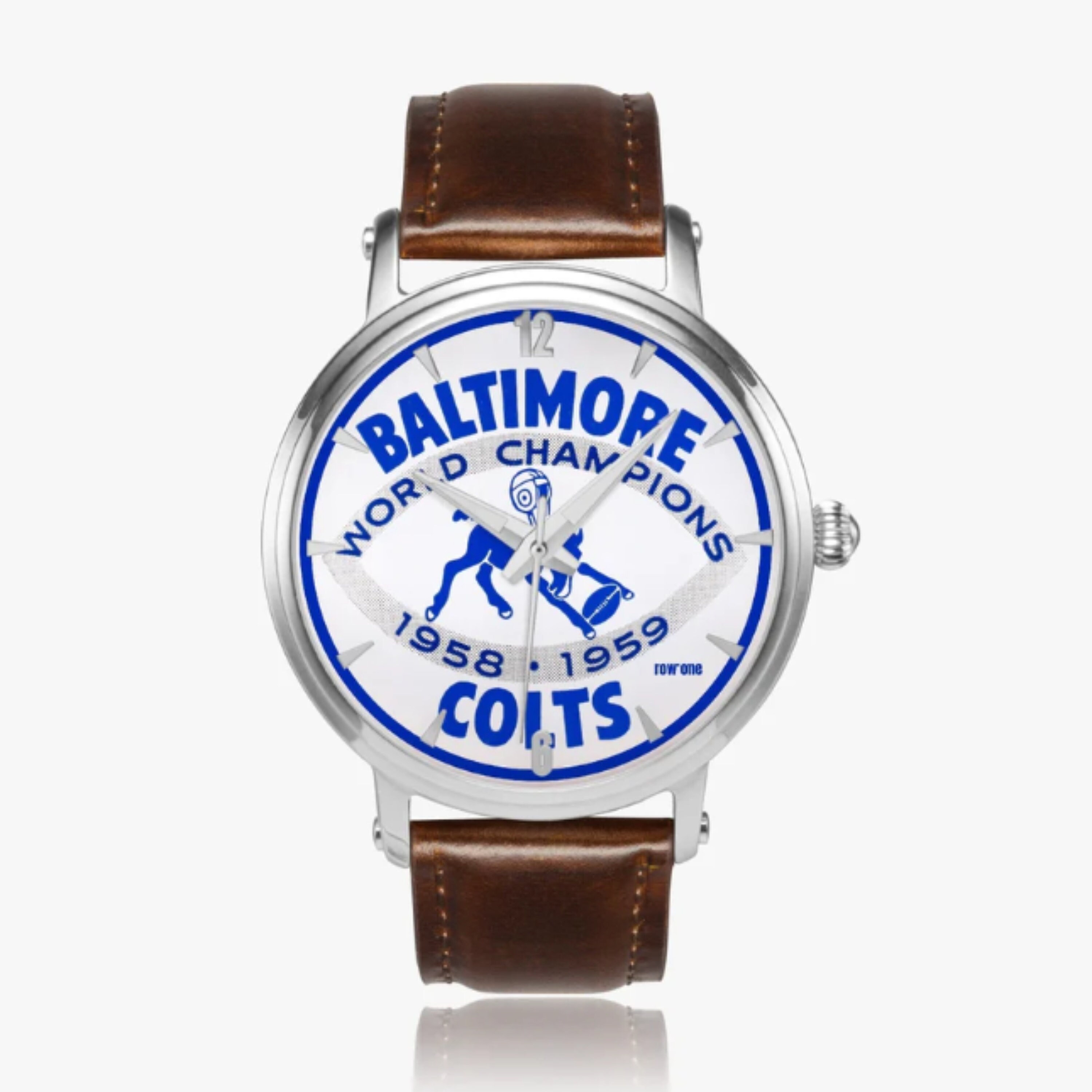 1958 Baltimore Colts World Champs Art Watch | Row One Brand | 46mm Automatic Watch | Football Watches, Collectible Sports Watches