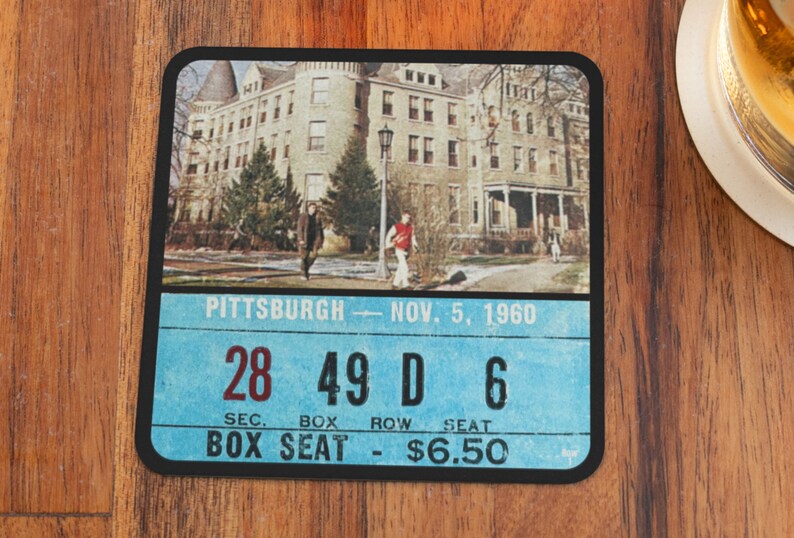 1960 Pitt Vs. Notre Dame Football Ticket Coasters 4 Row One Brand Etsy