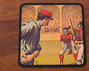Baseball Gifts, 1885 Baseball Art Drink Coasters (4) | Row One Brand | Sports Gift Ideas, Vintage Baseball Gifts, Unique Gifts
