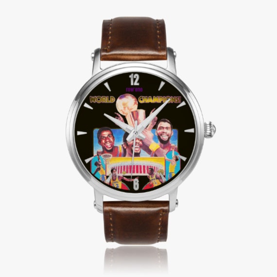 Orologio darte di basket dei campioni del mondo di Los Angeles degli anni 80 orologi automatici 46 mm del marchio Row One collezione di orologi darte sportivi storici Etsy Italia