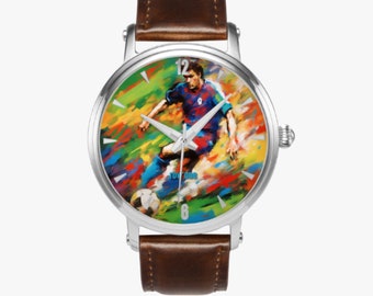 Soccer Frenzy Art Watch | 46mm Automatic Watch | Row One Brand | Sports Art Watches | Luxury Collectible Watches with Sports Art Designs