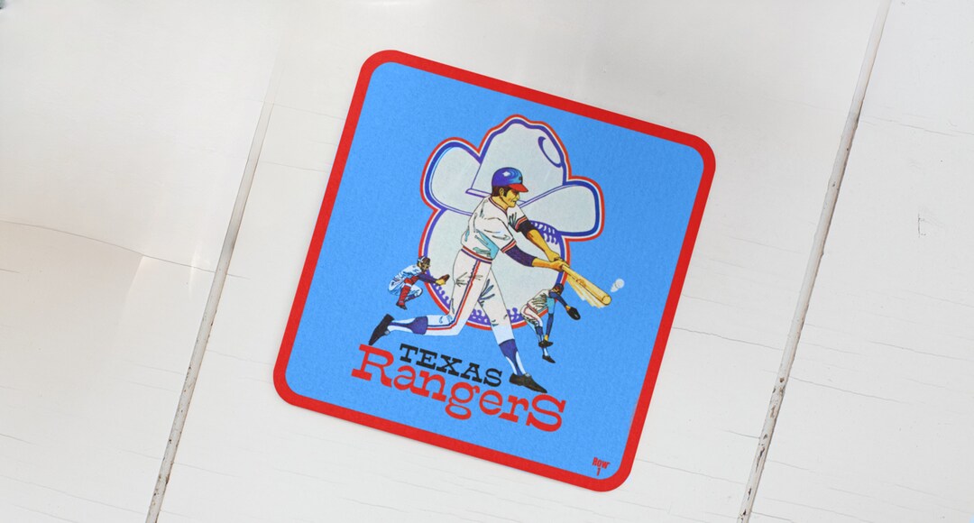 1973 Texas Rangers Baseball Art Coasters: Unique Sports Gift - Etsy